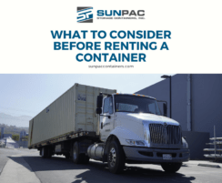 Storage Container on flat bed truck